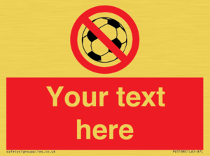 Custom No Ball Games Sign